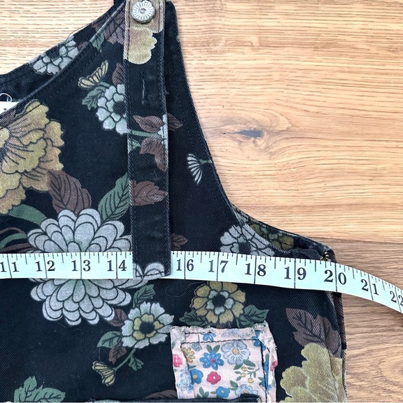 POL Wide Leg Floral Print and Patchwork Overalls - Picture 13 of 16